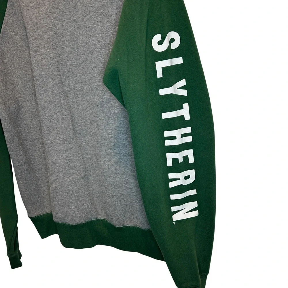 Universal Studios Harry Potter Slytherin Raglan‎ Sweatshirt Grey Green Men's XL
